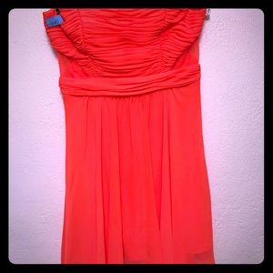 Bright orange dress